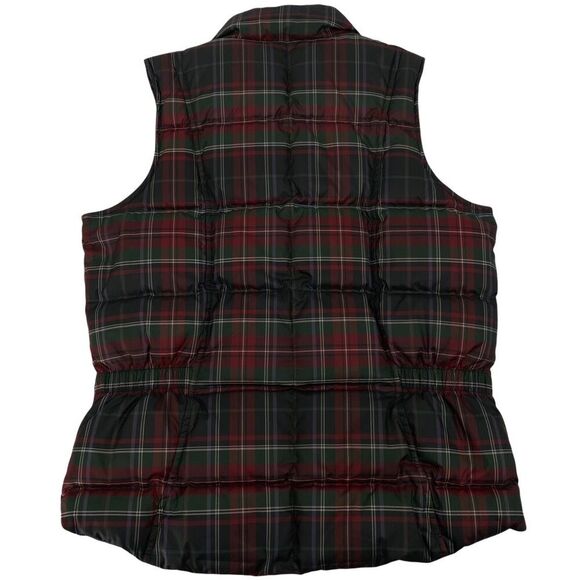 Eddie Bauer Womens Goose Down Puffer Vest Quilted Plaid Lined Zip Pockets S - Picture 2 of 7